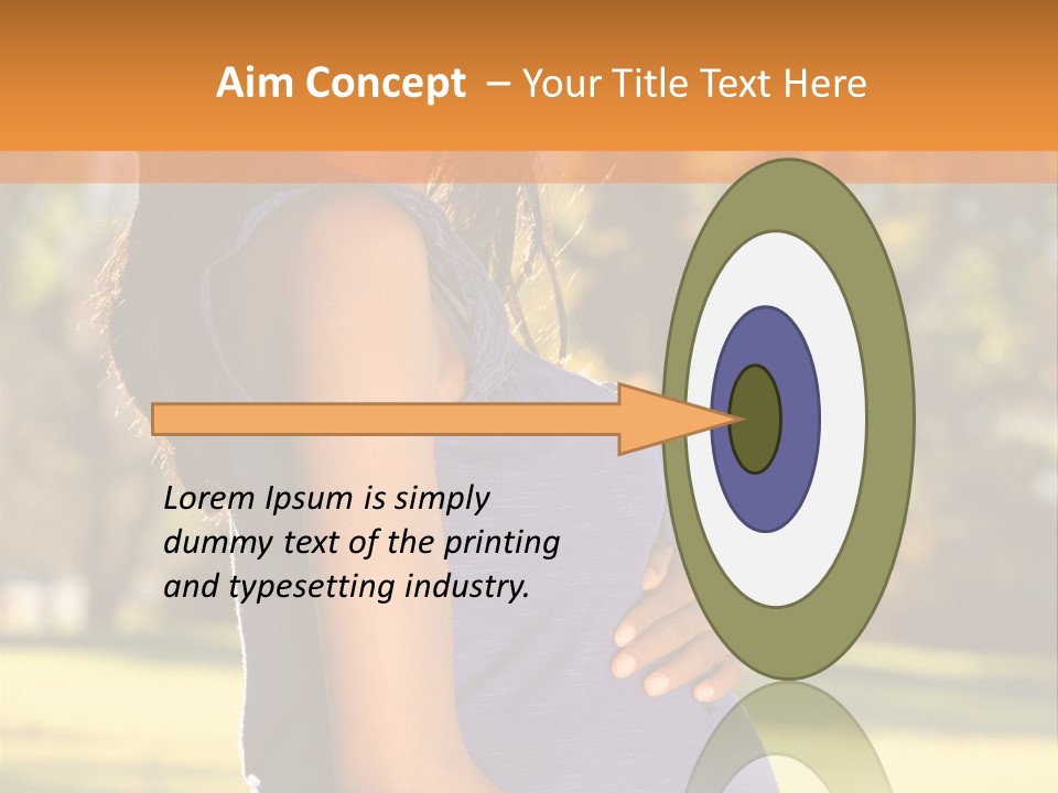 A Pregnant Woman In A Blue Dress Is Smiling PowerPoint Template