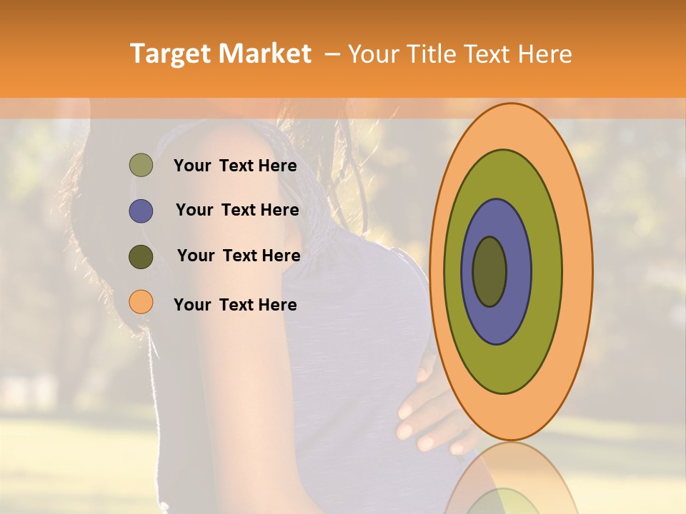 A Pregnant Woman In A Blue Dress Is Smiling PowerPoint Template