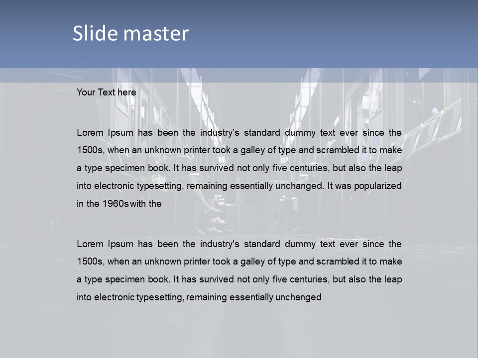 Vehicle Seat Vehicle Interior Metro PowerPoint Template