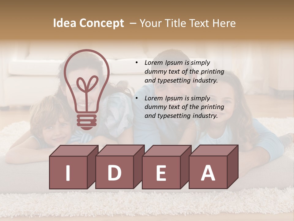 Portrait Lying House PowerPoint Template