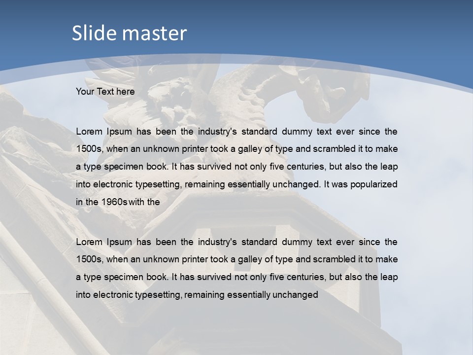 A Statue On Top Of A Building With A Sky Background PowerPoint Template