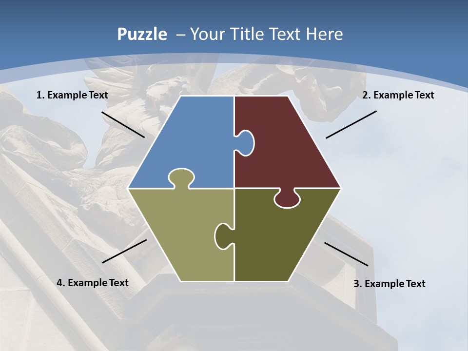 A Statue On Top Of A Building With A Sky Background PowerPoint Template