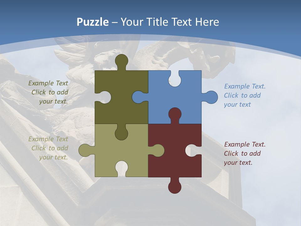 A Statue On Top Of A Building With A Sky Background PowerPoint Template