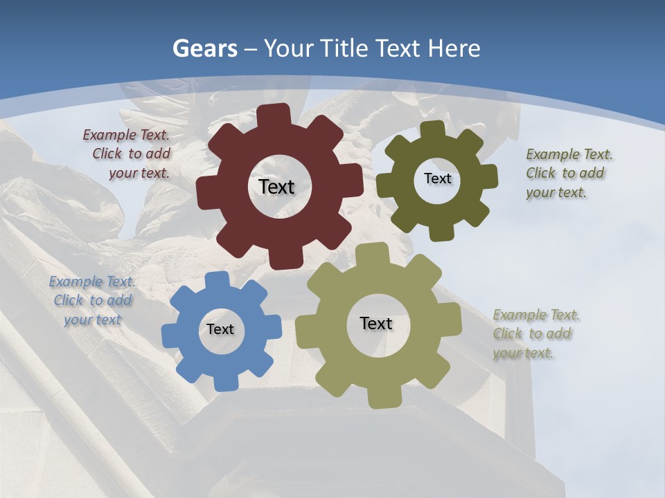 A Statue On Top Of A Building With A Sky Background PowerPoint Template