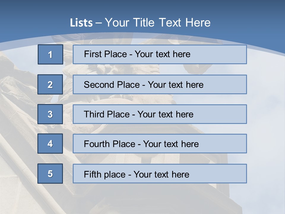 A Statue On Top Of A Building With A Sky Background PowerPoint Template