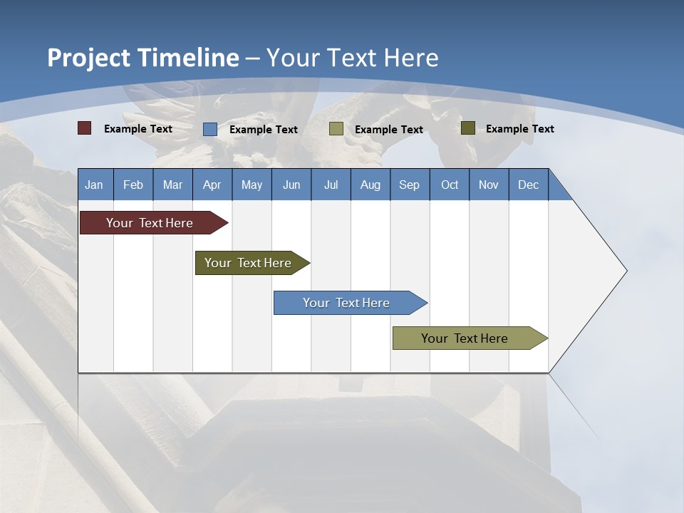 A Statue On Top Of A Building With A Sky Background PowerPoint Template