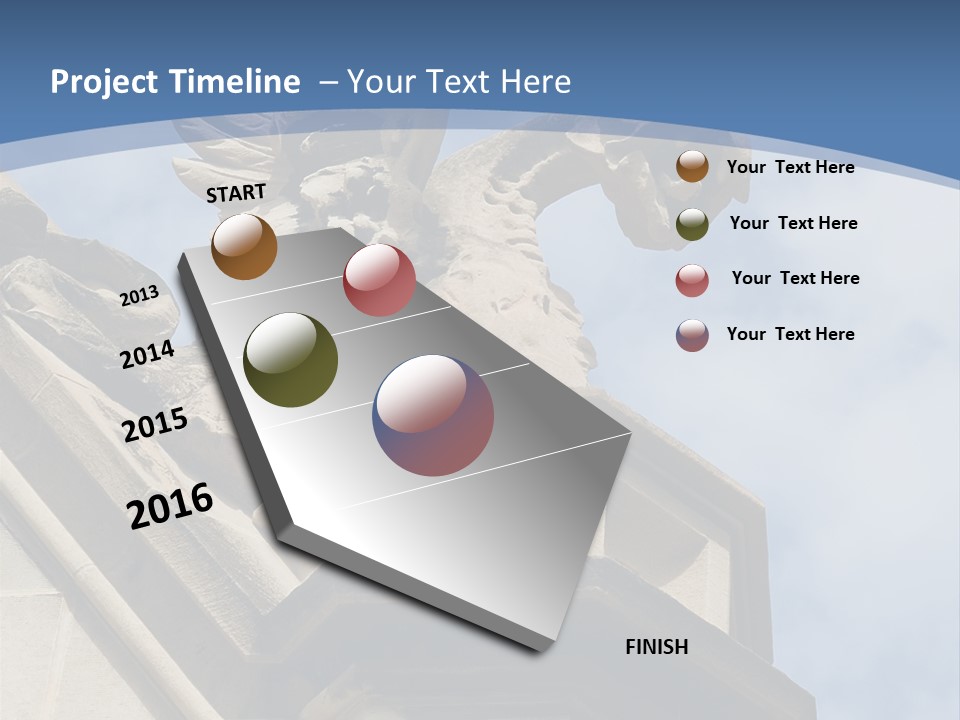 A Statue On Top Of A Building With A Sky Background PowerPoint Template