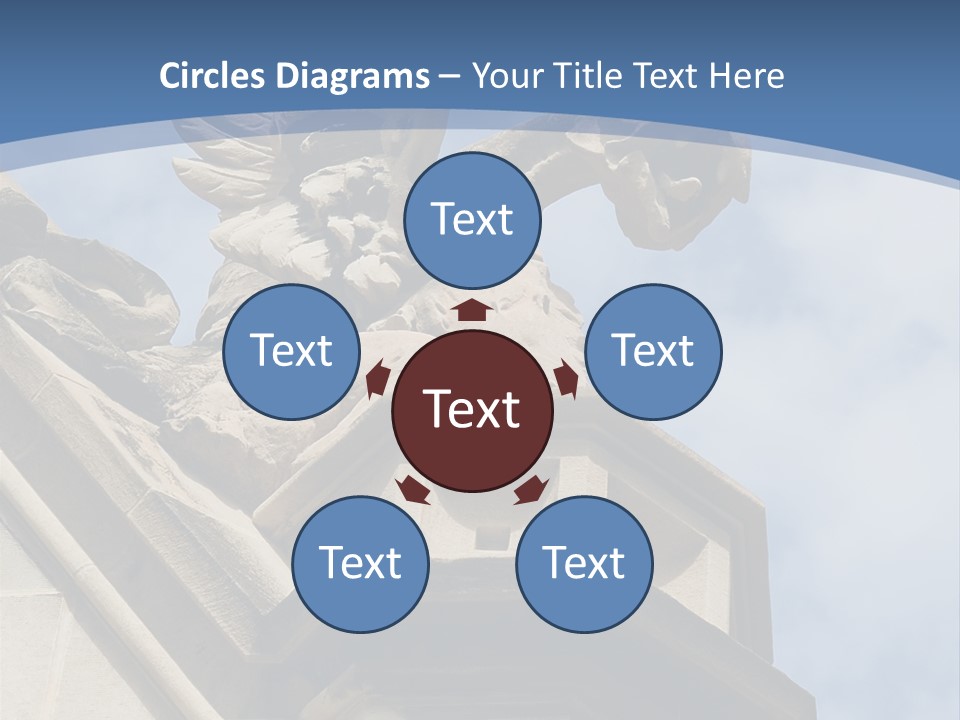 A Statue On Top Of A Building With A Sky Background PowerPoint Template