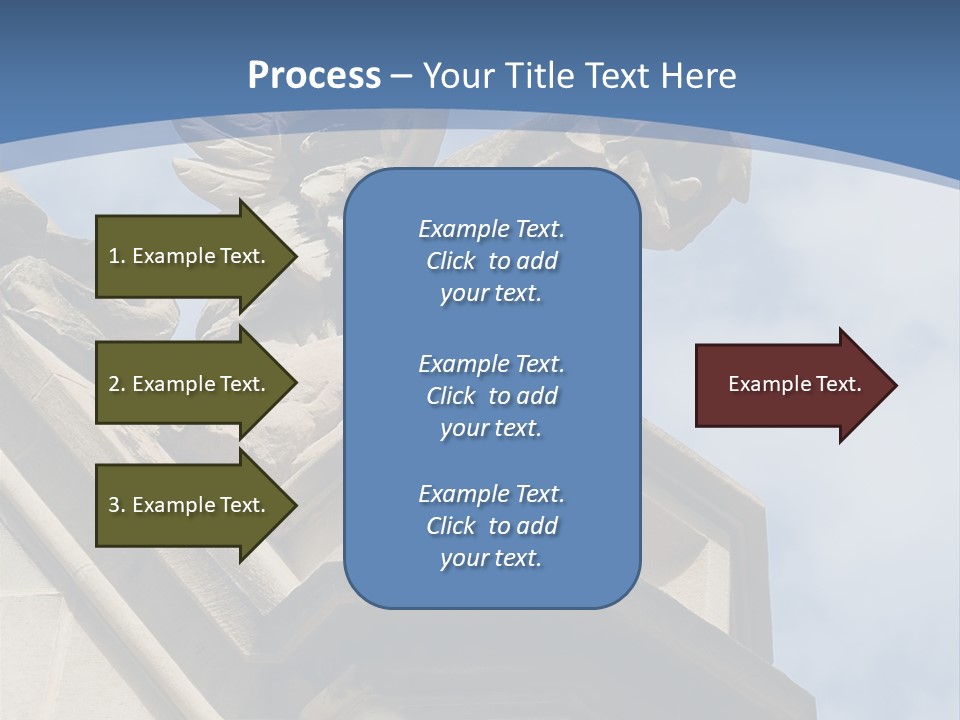 A Statue On Top Of A Building With A Sky Background PowerPoint Template