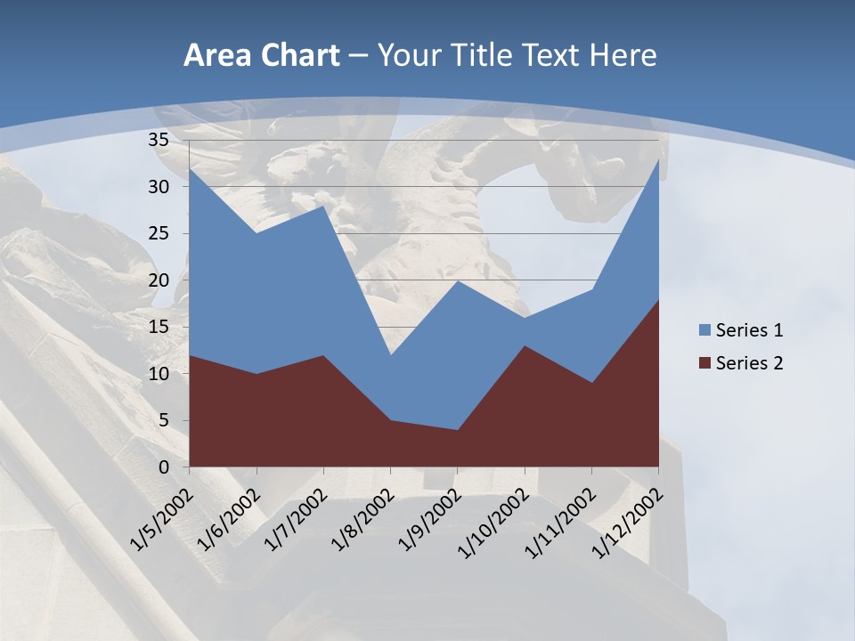 A Statue On Top Of A Building With A Sky Background PowerPoint Template