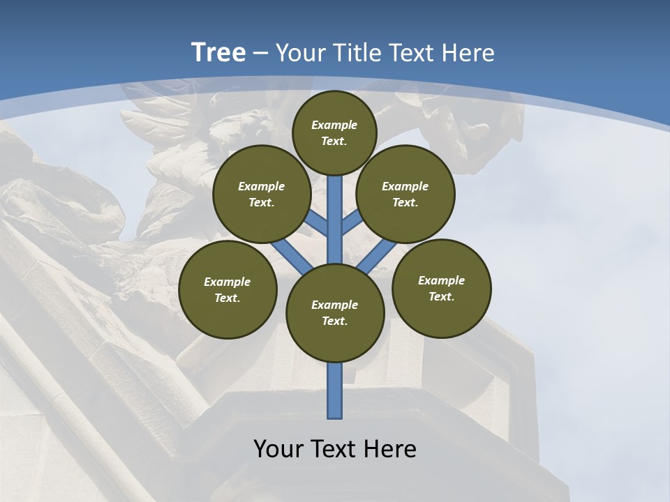 A Statue On Top Of A Building With A Sky Background PowerPoint Template