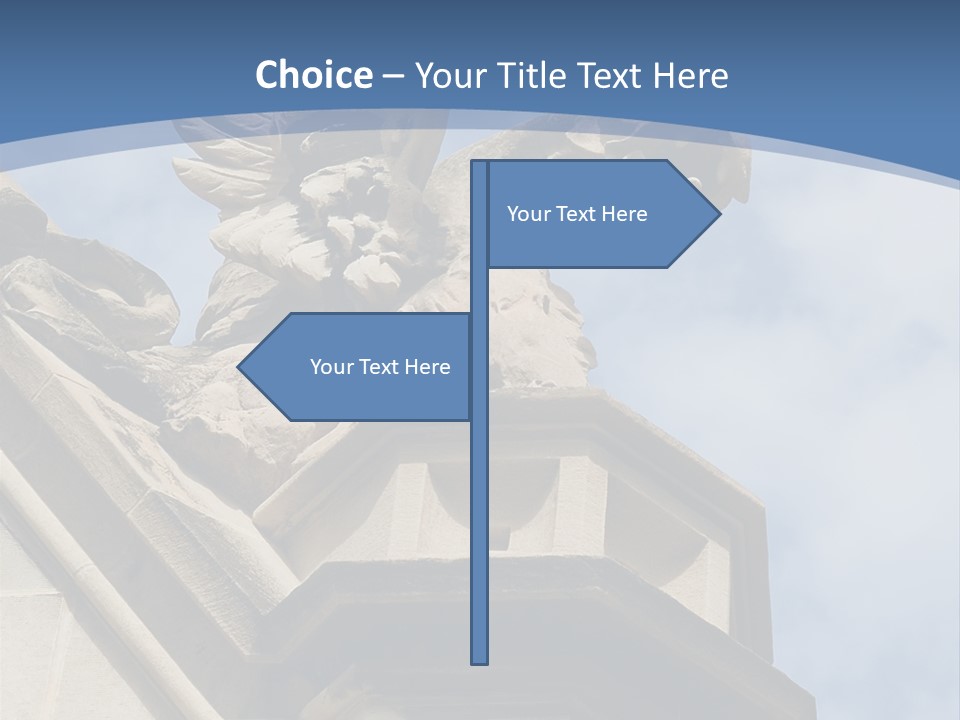 A Statue On Top Of A Building With A Sky Background PowerPoint Template