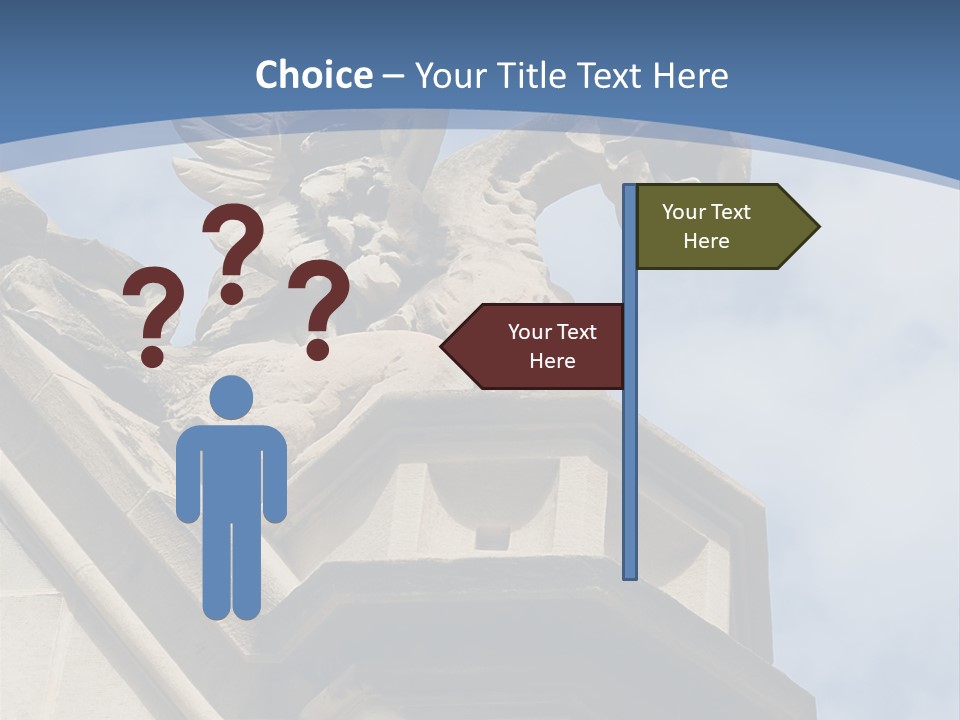 A Statue On Top Of A Building With A Sky Background PowerPoint Template