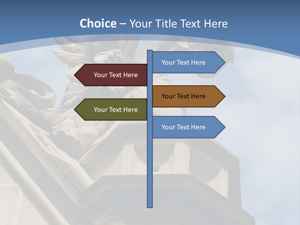 A Statue On Top Of A Building With A Sky Background PowerPoint Template