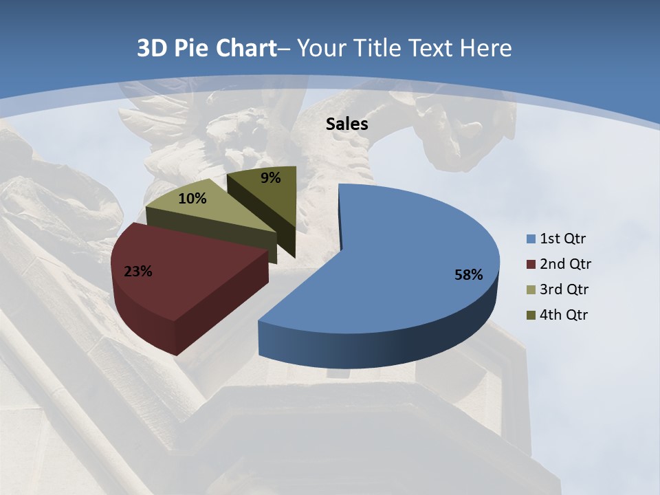 A Statue On Top Of A Building With A Sky Background PowerPoint Template