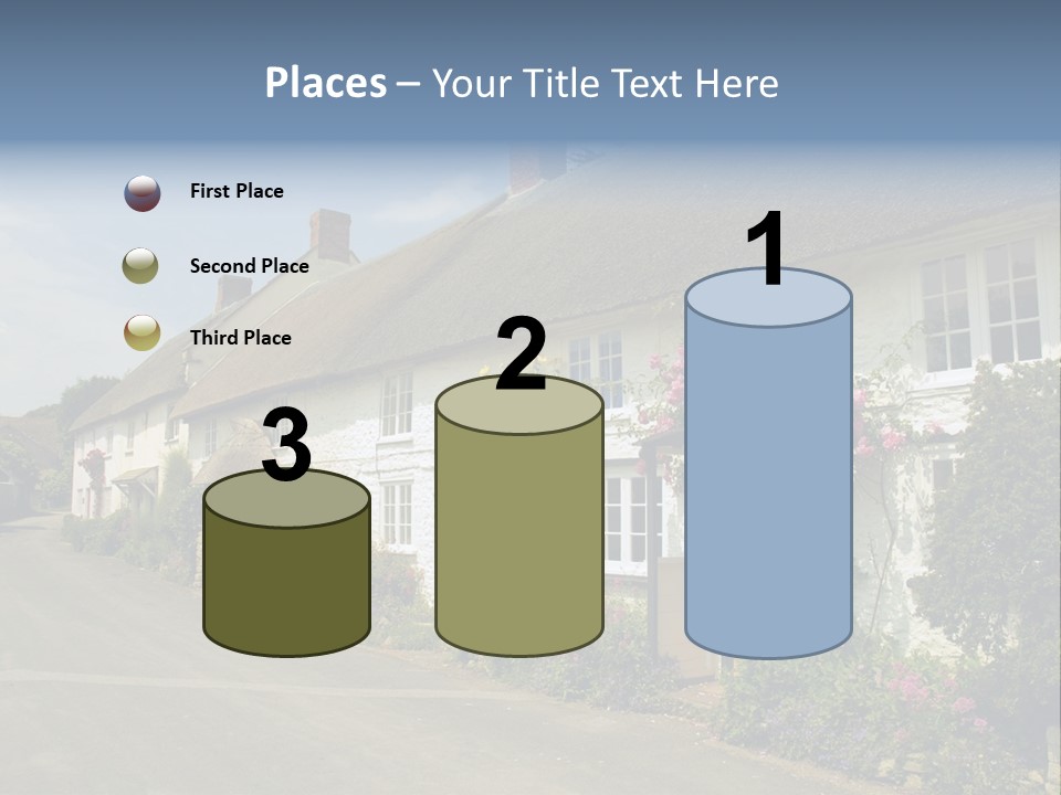 English Spring Gold PowerPoint Template