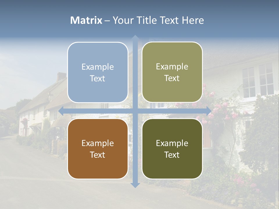 English Spring Gold PowerPoint Template