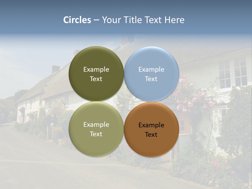 English Spring Gold PowerPoint Template