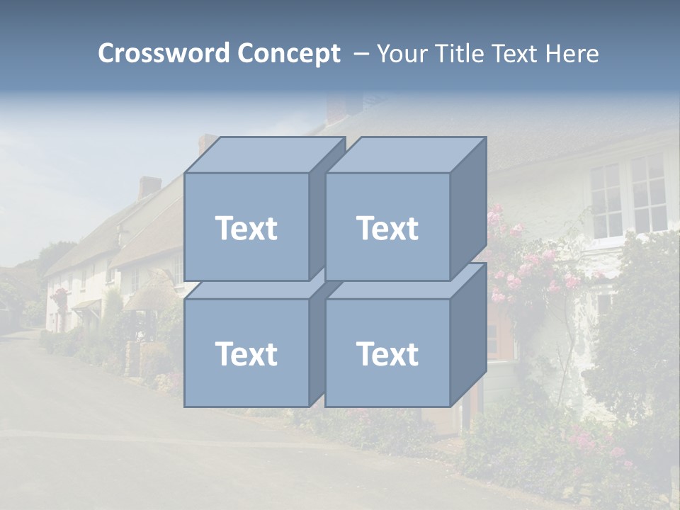 English Spring Gold PowerPoint Template