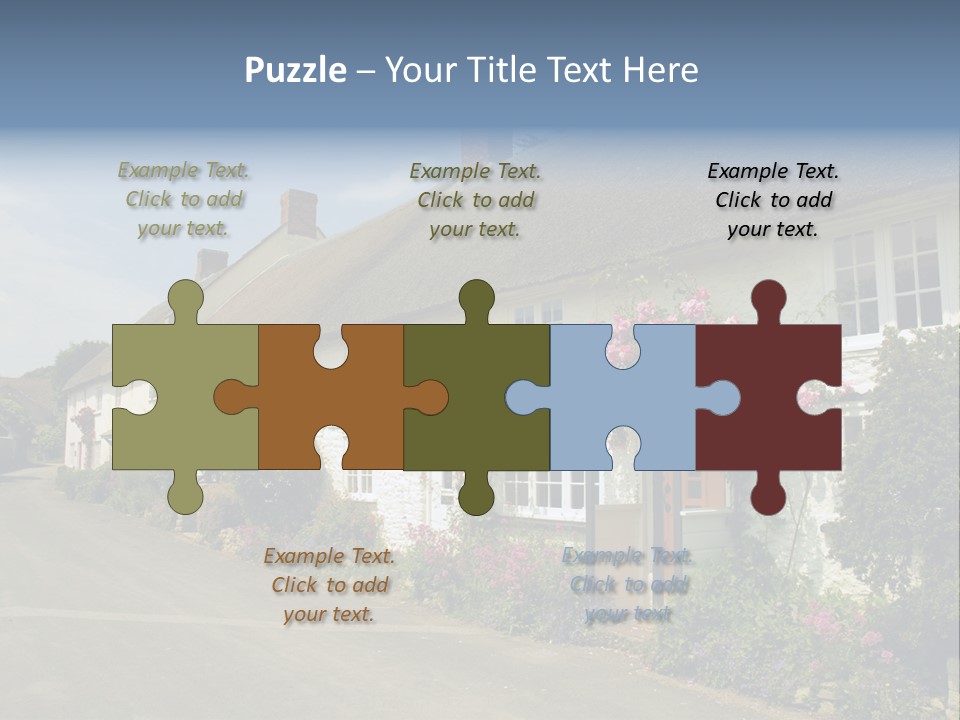 English Spring Gold PowerPoint Template