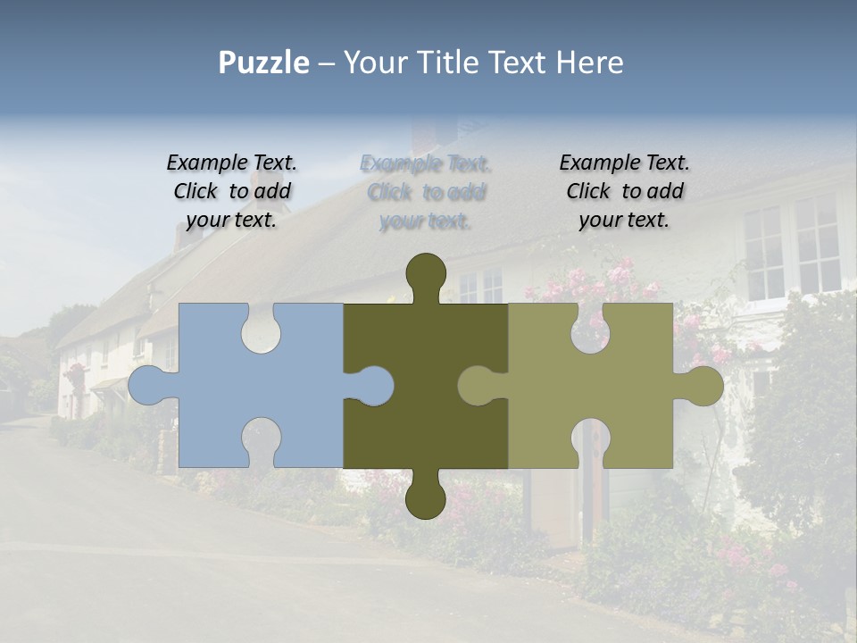 English Spring Gold PowerPoint Template