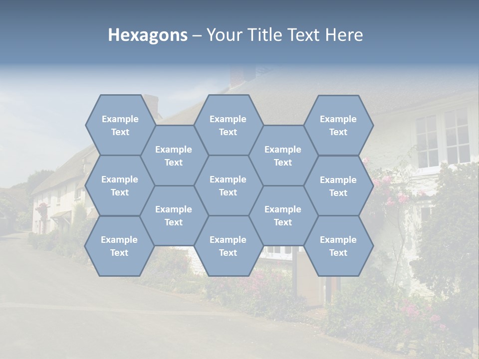 English Spring Gold PowerPoint Template