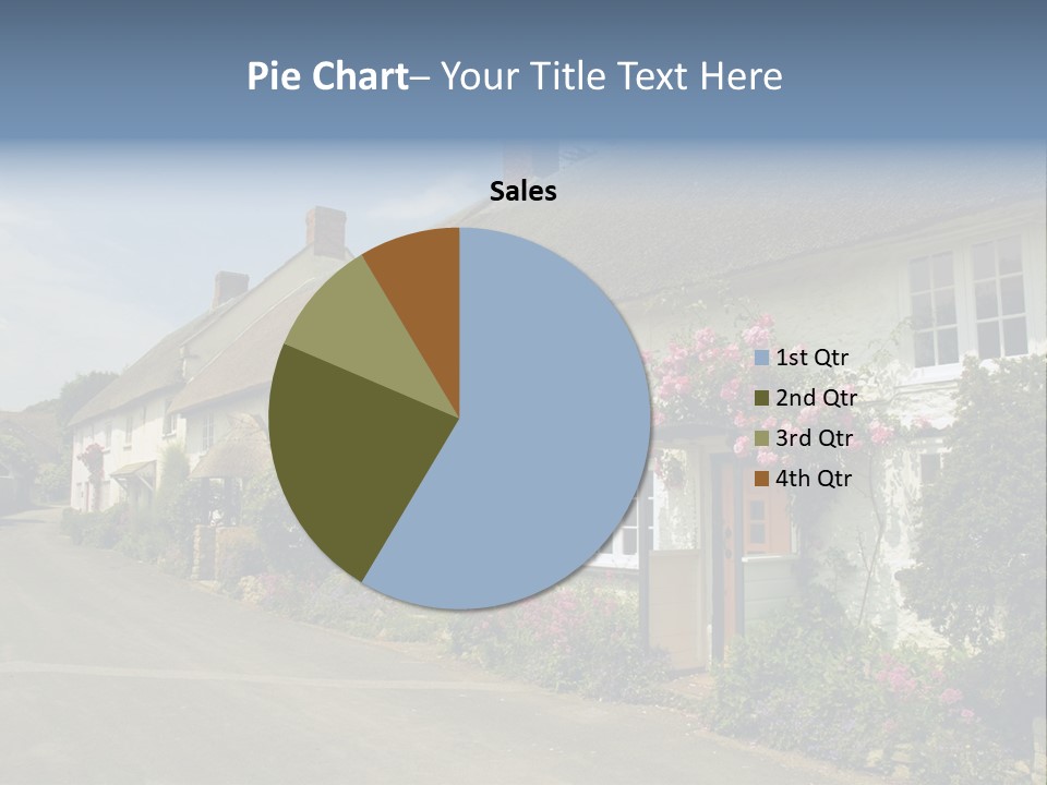 English Spring Gold PowerPoint Template