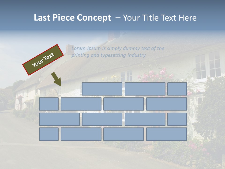 English Spring Gold PowerPoint Template