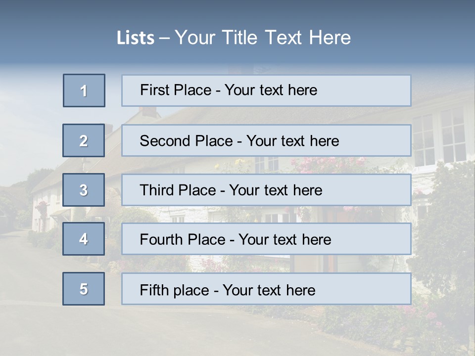 English Spring Gold PowerPoint Template