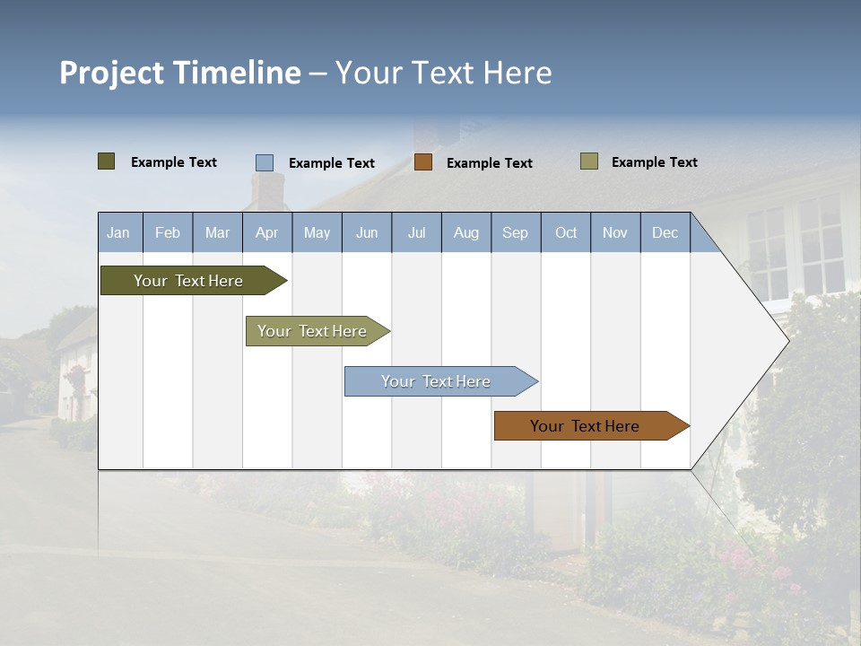 English Spring Gold PowerPoint Template