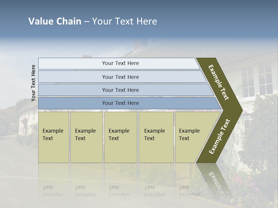 English Spring Gold PowerPoint Template