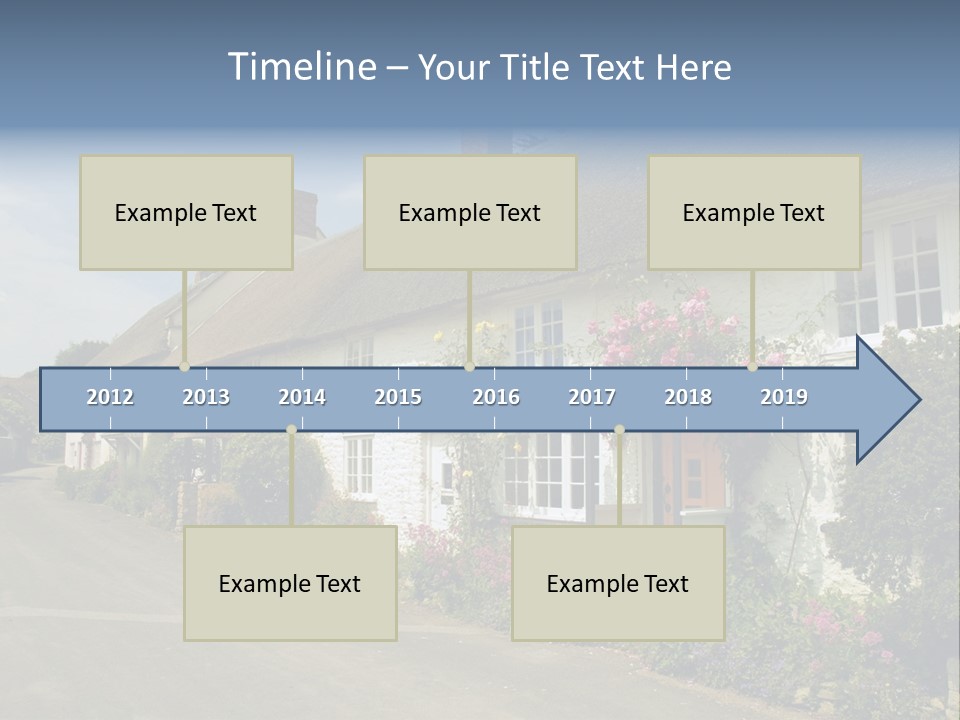 English Spring Gold PowerPoint Template