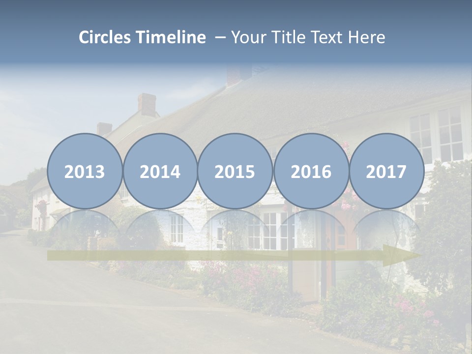 English Spring Gold PowerPoint Template