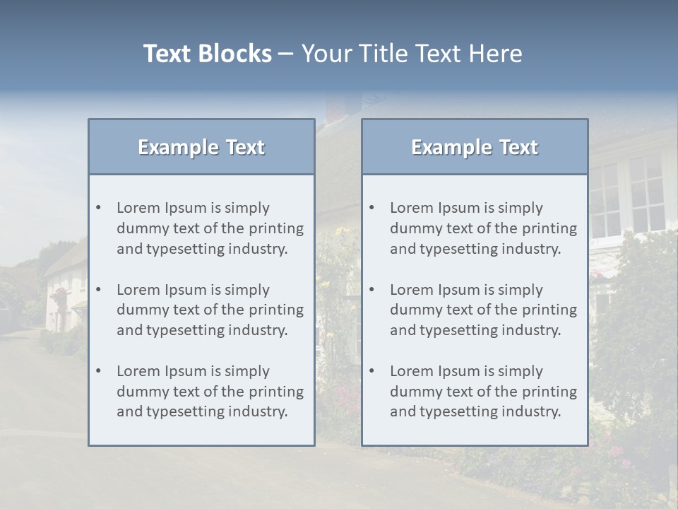 English Spring Gold PowerPoint Template
