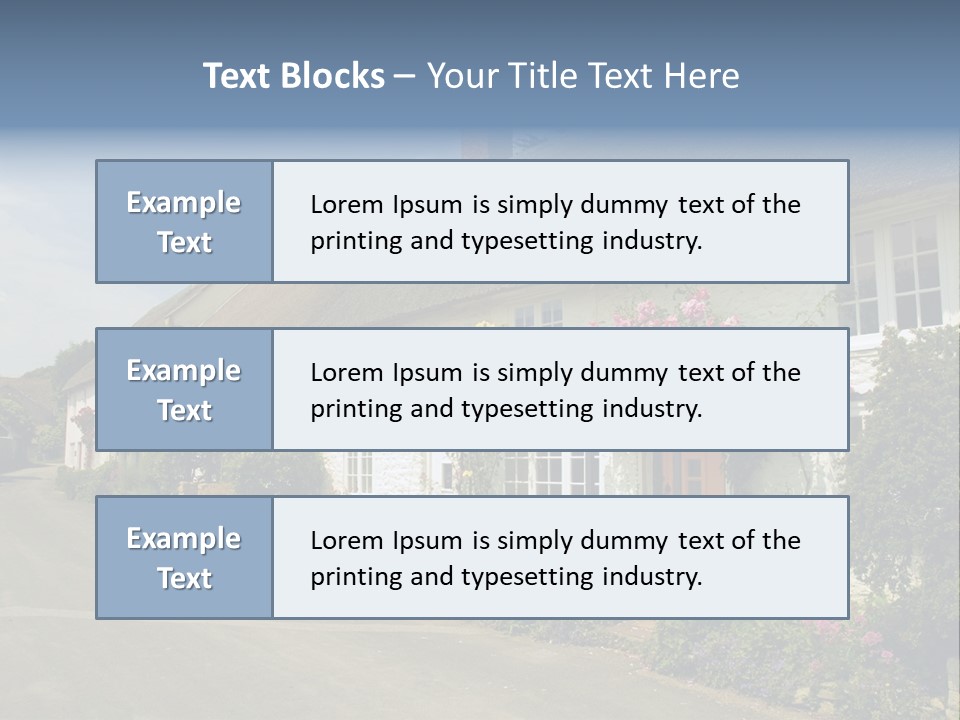 English Spring Gold PowerPoint Template