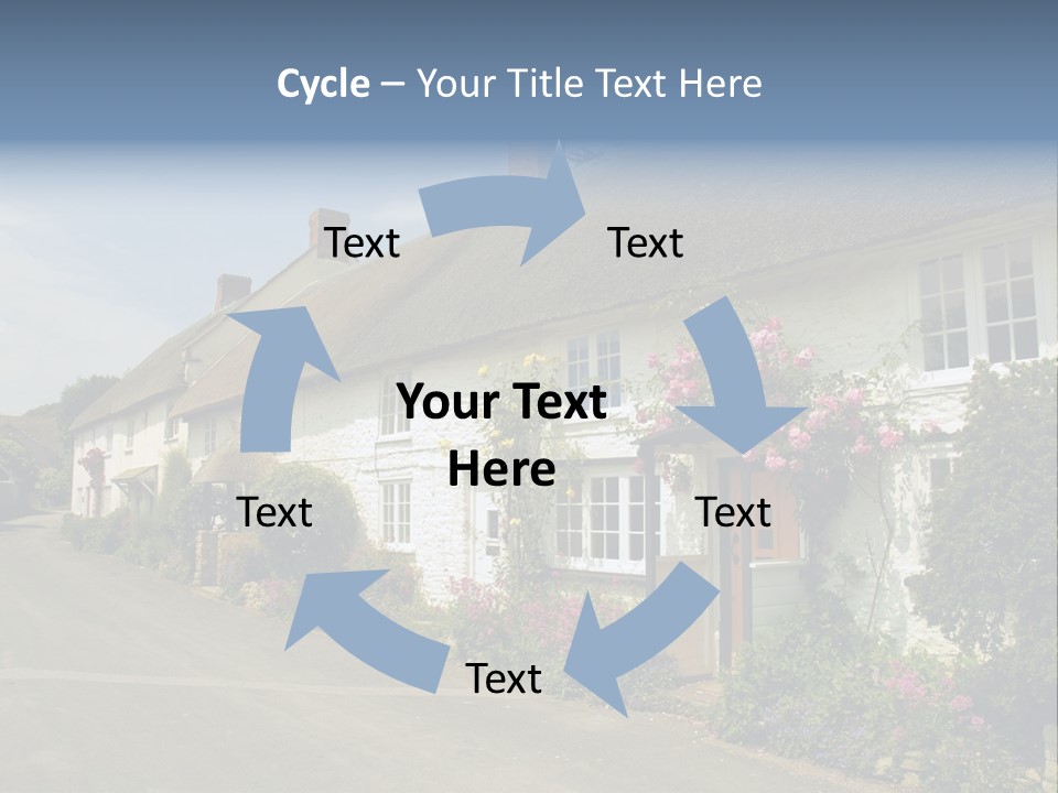 English Spring Gold PowerPoint Template