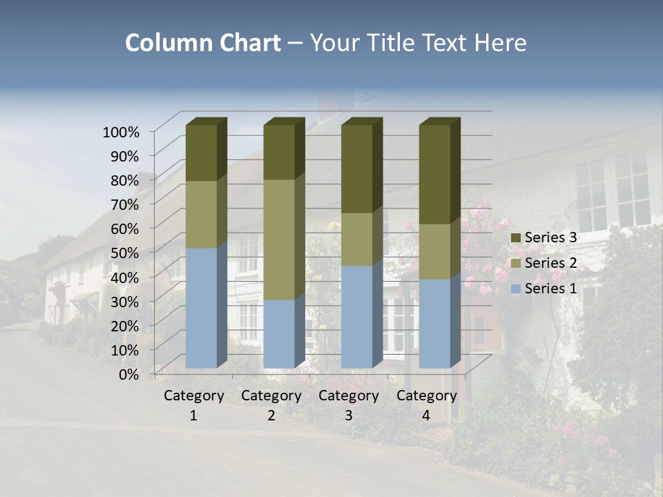 English Spring Gold PowerPoint Template