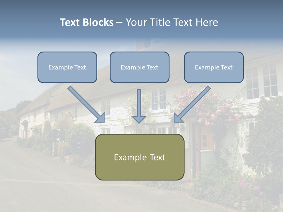English Spring Gold PowerPoint Template