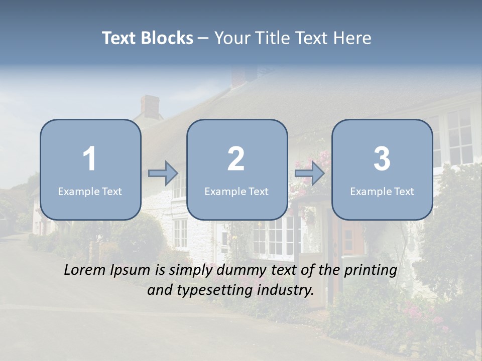 English Spring Gold PowerPoint Template