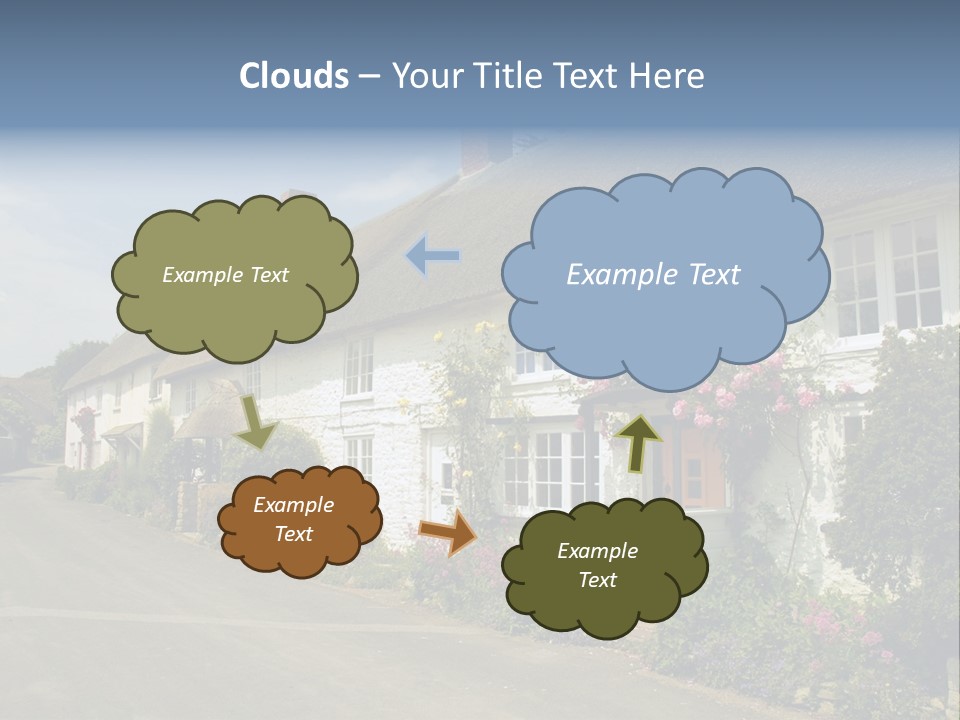 English Spring Gold PowerPoint Template