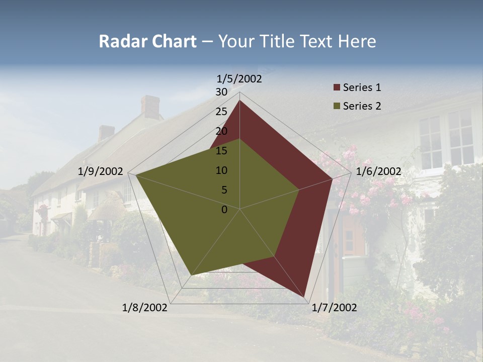 English Spring Gold PowerPoint Template