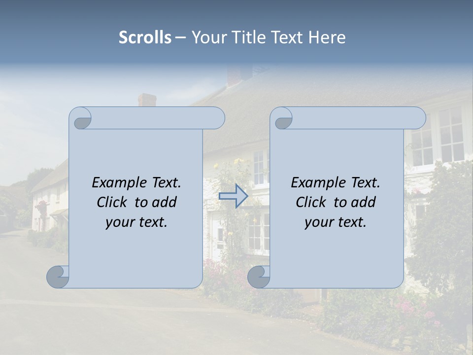 English Spring Gold PowerPoint Template