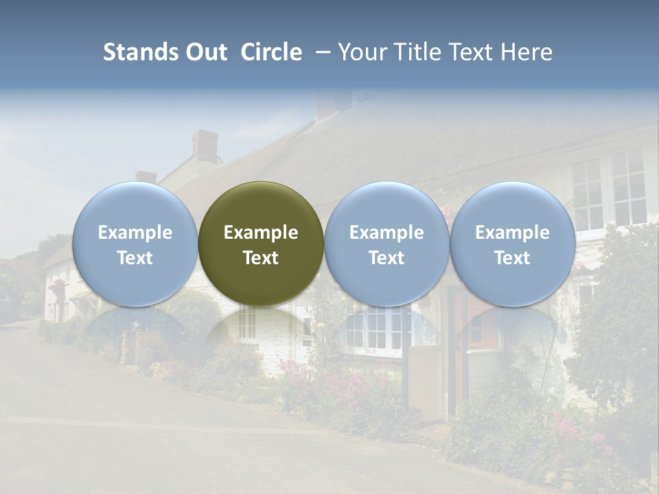 English Spring Gold PowerPoint Template