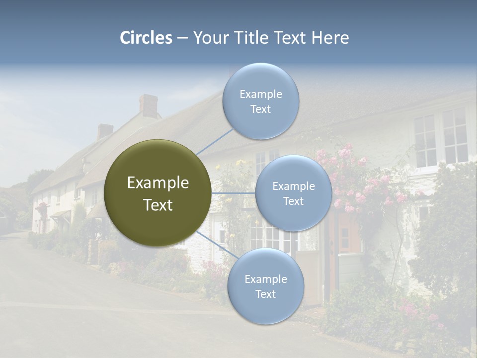 English Spring Gold PowerPoint Template