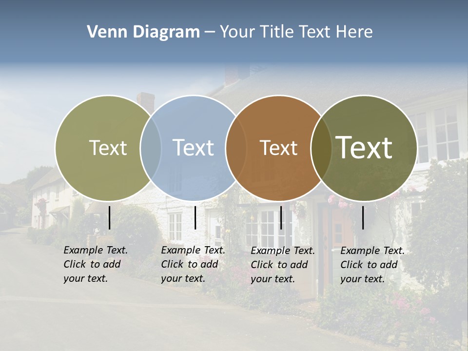 English Spring Gold PowerPoint Template