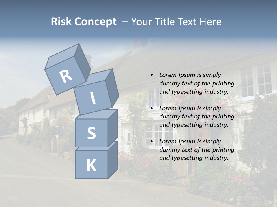 English Spring Gold PowerPoint Template