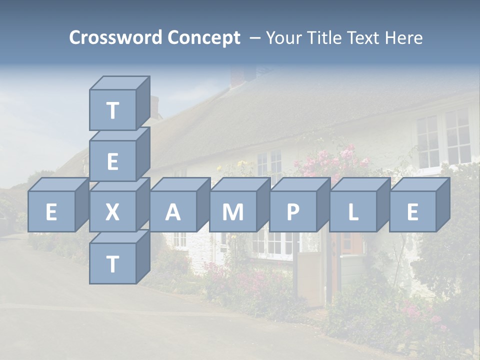 English Spring Gold PowerPoint Template