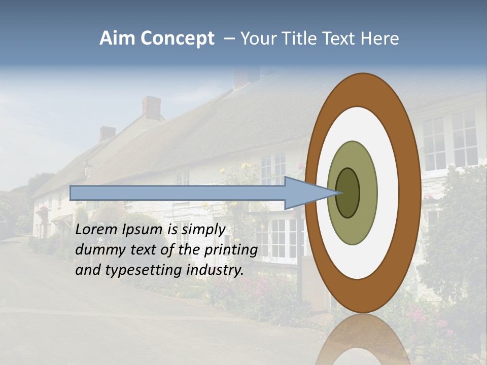 English Spring Gold PowerPoint Template