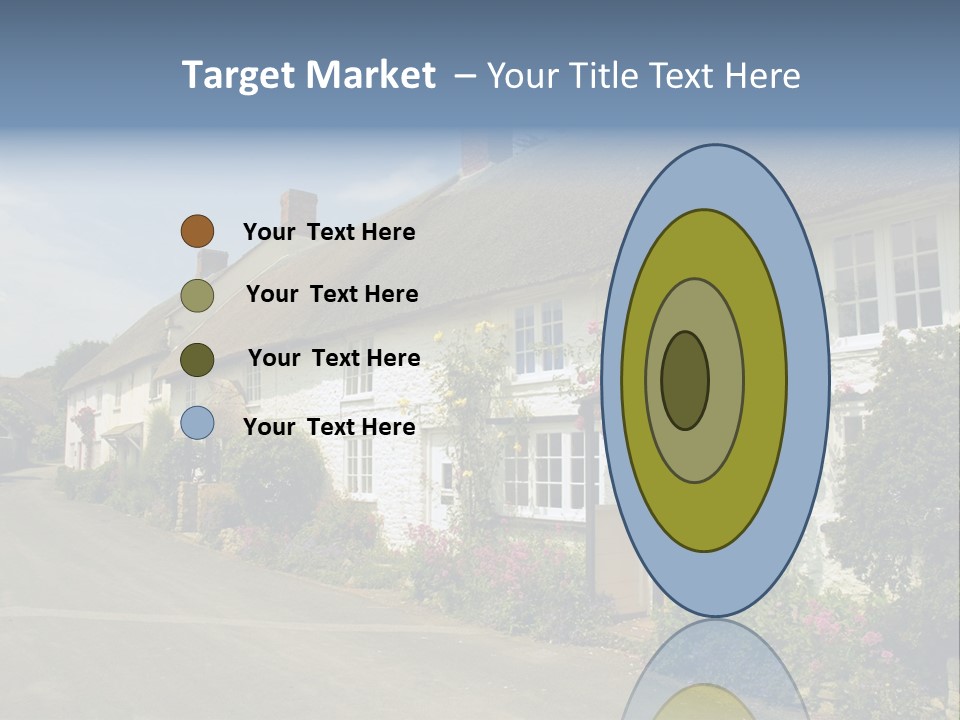 English Spring Gold PowerPoint Template