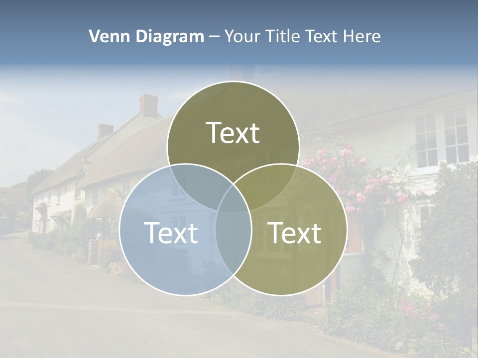 English Spring Gold PowerPoint Template